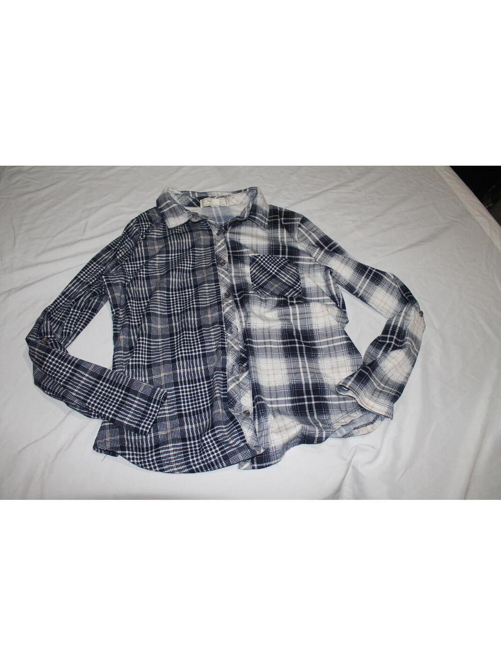 No Comment NY-LA Plaid Button-Up Shirt Large